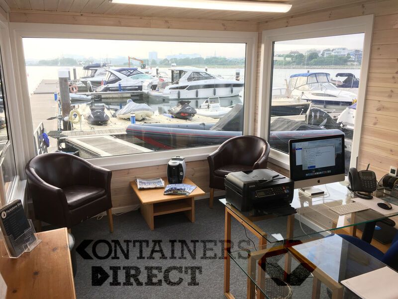 Shipping Container Conversions 35ft x 10ft marina office click to zoom image