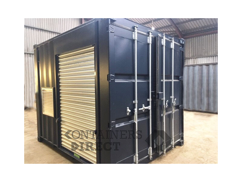 Shipping Container Conversions 10ft Falcon tunnel with roller shutters click to zoom image