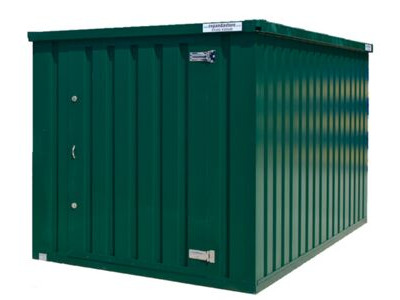 Flat Pack Shipping Containers 2m self assembly green