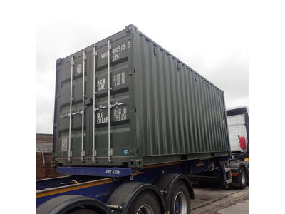 New 20ft Shipping Containers 20ft Once Used S2- Original Doors click to zoom image