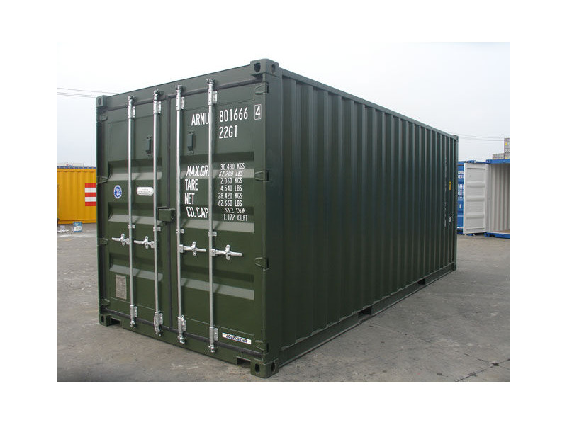 New 20ft Shipping Containers 20ft Once Used S2- Original Doors click to zoom image