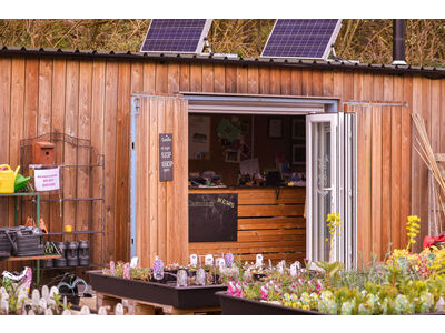 Shipping Container Conversions 40ft cladded garden centre shop click to zoom image