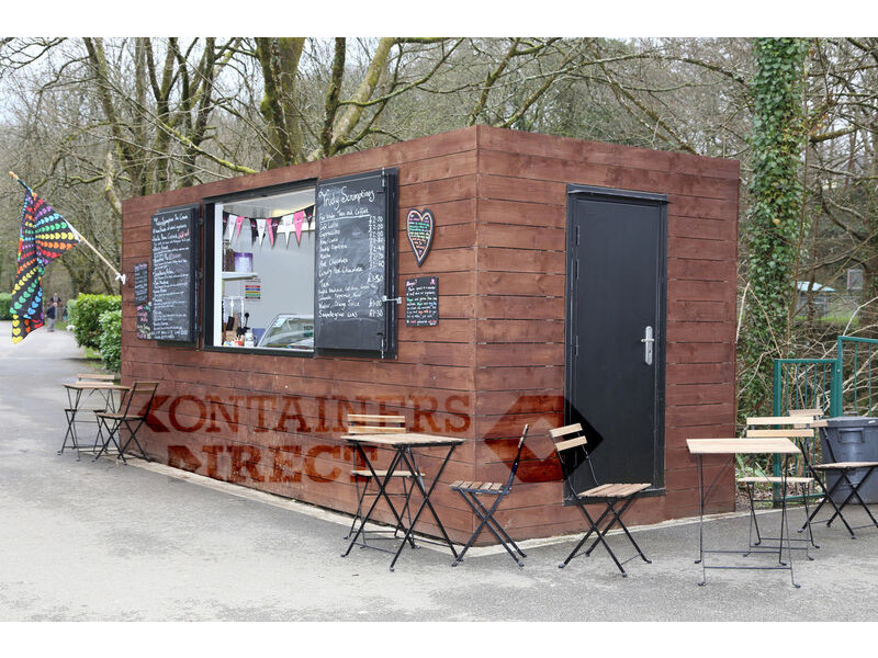 Shipping Container Conversions 20ft cladded rural cafe click to zoom image