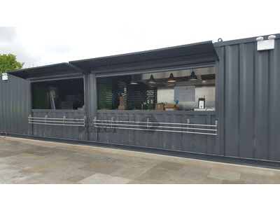 Shipping Container Conversions 40ft x 10ft kitchen and bar conversion