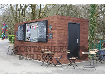 Shipping Container Conversions 20ft cladded rural cafe