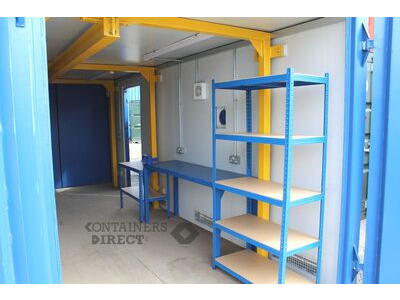 Shipping Container Conversions 24ft x 20ft garage CS74638, Case Studies, Garages