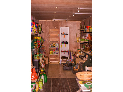 Shipping Container Conversions 20ft Siberian Larch cladded farm shop CS44416 click to zoom image