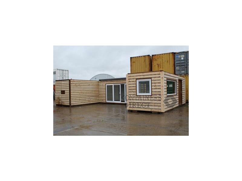 Shipping Container Conversions 3 x 20ft joined up store, workshop and kitchen click to zoom image