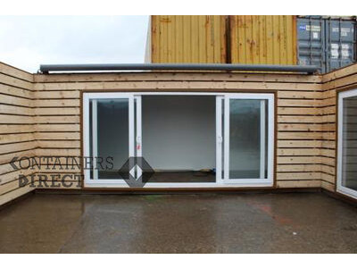 Shipping Container Conversions 3 x 20ft joined up store, workshop and kitchen click to zoom image