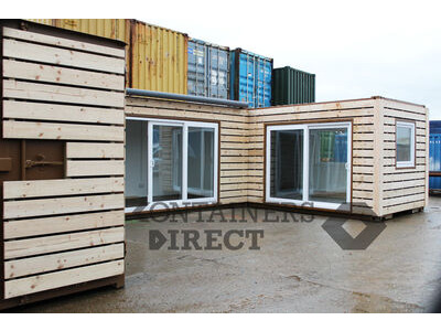 Shipping Container Conversions 3 x 20ft joined up store, workshop and kitchen