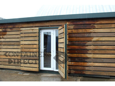 Shipping Container Conversions 40ft storeroom with living roof