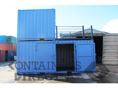 Shipping Container Conversions 20ft + 10ft stacked container testing facility click to zoom image