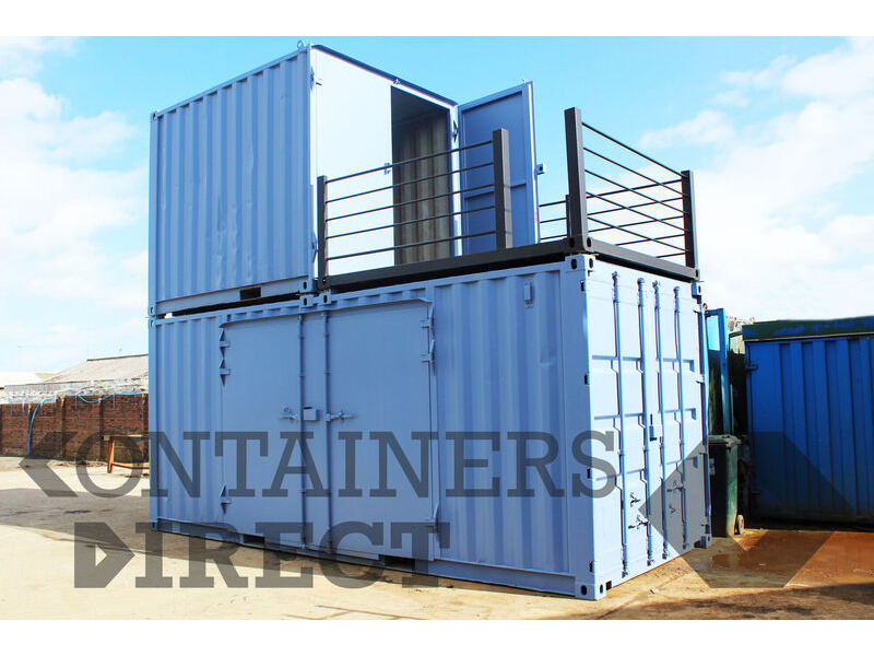 Shipping Container Conversions 20ft + 10ft stacked container testing facility click to zoom image