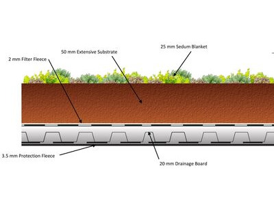 Shipping Container Conversions Sedum blanket system click to zoom image