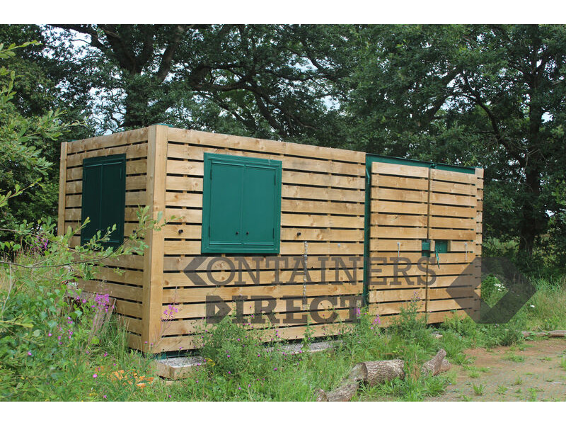 Shipping Container Conversions 20ft cladded tool shed click to zoom image