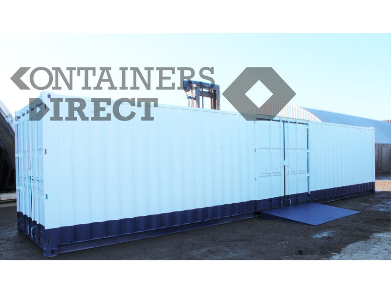 Shipping Container Conversions 40ft workshop with ramp click to zoom image