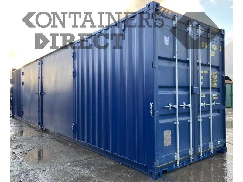 Shipping Container Conversions 40ft high cube with side doors click to zoom image
