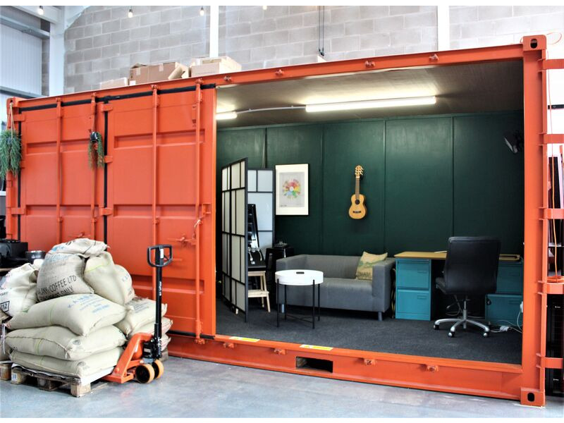 Shipping Container Conversions 20ft full side access coffee bar + event space click to zoom image