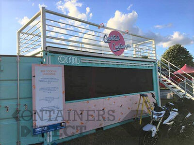 Shipping Container Conversions 20ft cocktail bar with platform