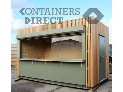 Shipping Container Conversions 15ft roller shutter MenuBox®