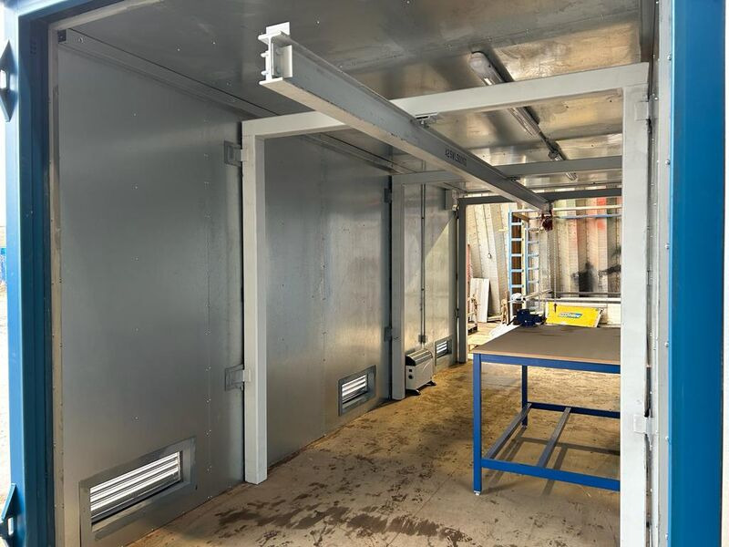 Shipping Container Conversions 20ft workshop with RSJ beam click to zoom image