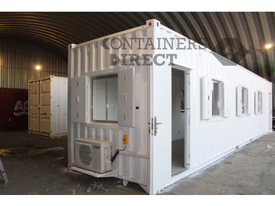 Shipping Container Conversions 40ft ModiBox office, upgraded with canteen and bathroom