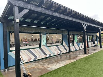 Shipping Container Conversions 60ft long holiday resort bar and servery