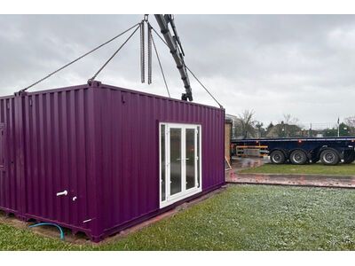 Shipping Container Conversions 20ft x 24ft StudyBox[REG] classroom with patio doors click to zoom image