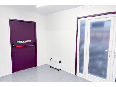 Shipping Container Conversions 20ft x 24ft StudyBox[REG] classroom with patio doors click to zoom image