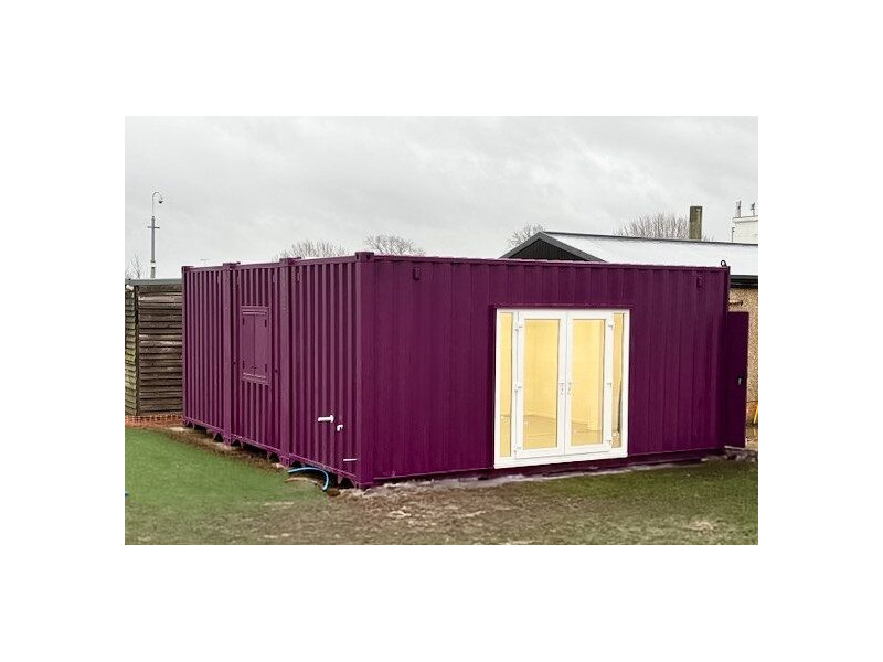 Shipping Container Conversions 20ft x 24ft StudyBox[REG] classroom with patio doors click to zoom image