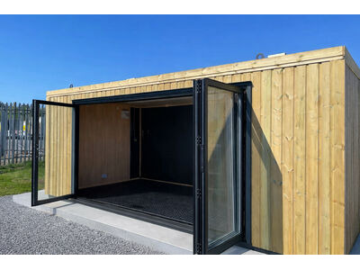Shipping Container Conversions 20ft x 20ft Bike Hub click to zoom image