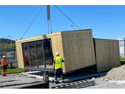 Shipping Container Conversions 20ft x 20ft Bike Hub click to zoom image