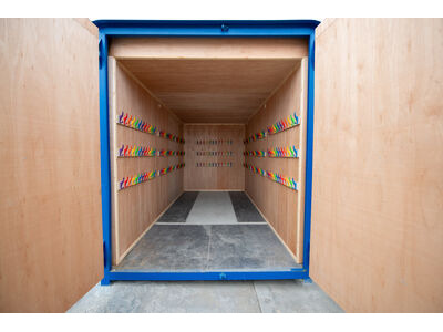 Shipping Container Conversions 16ft High Cube Container Fitted with 21 Coat Rails