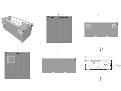 TOILET CABINS 20ft toilet cabin CTX2031 click to zoom image