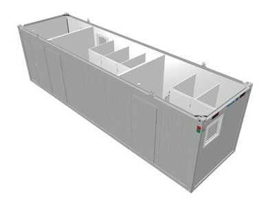 TOILET CABINS 30ft toilet cabin CTX30D with accessible cubicle