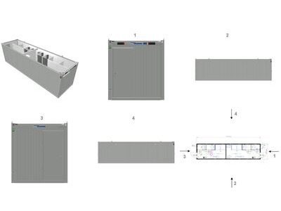 TOILET CABINS 30ft toilet cabin CTX30S with shower block