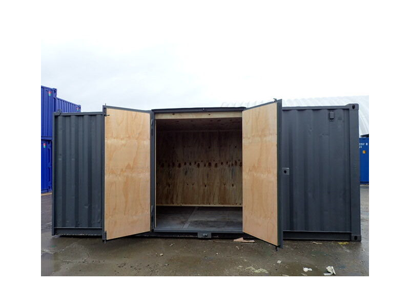 Shipping Container Conversions 15ft + 2 x 20ft side doors, ply lined click to zoom image