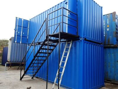 Shipping Container Conversions 2 x 20ft containers stacked, with staircase