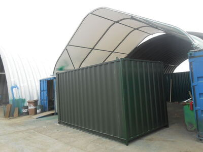 SHIPPING CONTAINERS 15ft Original Doors Green CO150002 click to zoom image