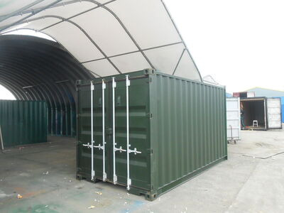 SHIPPING CONTAINERS 15ft Original Doors Green CO150002