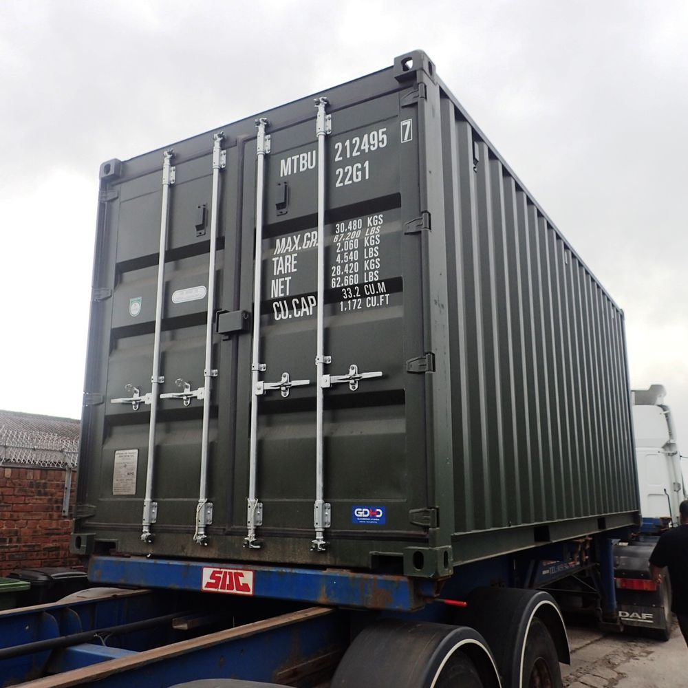 SHIPPING CONTAINERS 20ft container with tyre racking £3355.00