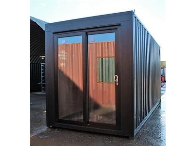 SHIPPING CONTAINERS 20ft Used HC - Patio Doors, Ply Lined, Black - OFF132293