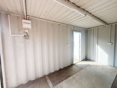 SHIPPING CONTAINERS Used 15ft Container with Personnel Door and Electric Roller Shutter Door - OFF46158 click to zoom image