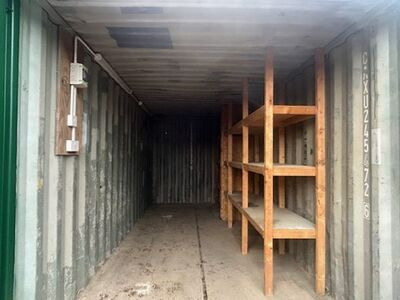 SHIPPING CONTAINERS Used 20ft with Electrics & Shelving - OFF137674 click to zoom image