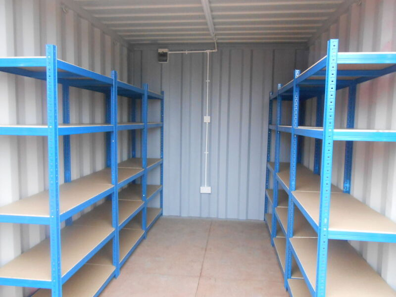 SHIPPING CONTAINERS 10ft with Shelving and Electrics click to zoom image