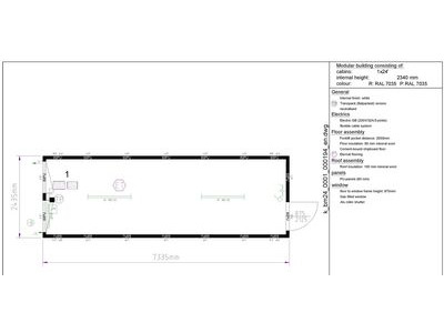 Flat Pack Shipping Containers 24ft CXO cabin office click to zoom image