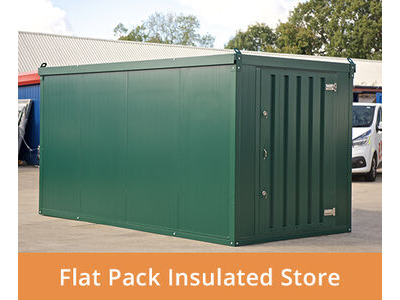 Flat Pack Shipping Containers 4m insulated store