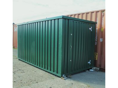 Flat Pack Shipping Containers 4m green ex-demo unit OFF45664