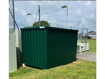 Flat Pack Shipping Containers 3m x 2.1m - Expandastore for sports fields
