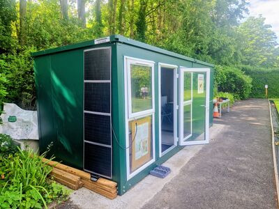 Flat Pack Shipping Containers 5.6m x 2.3m linked Expandakabin click to zoom image